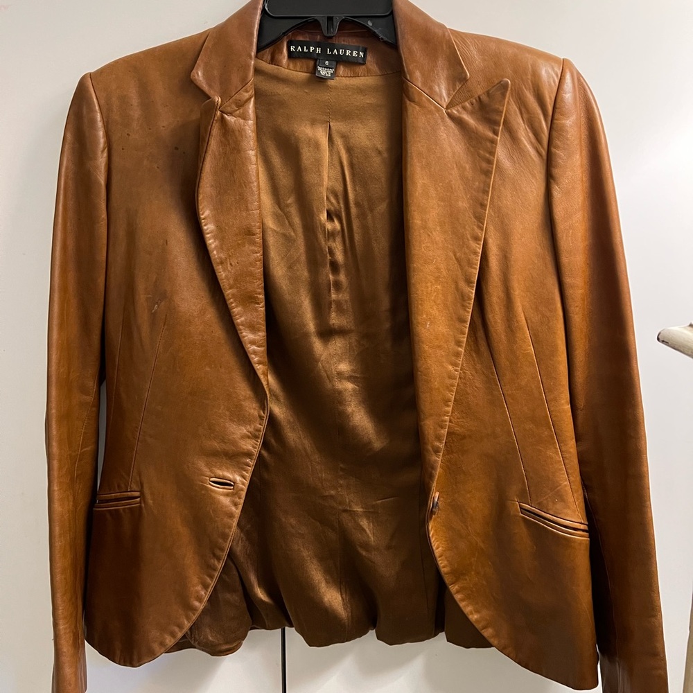 Ralph Lauren Brown Leather Jacket